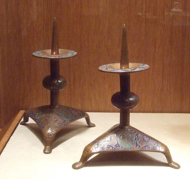 Pricket Candlesticks in the Cloisters, April 2012