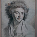" Jeune femme en buste " , de Claude Hoin . Trois crayons sur papier bleu . Musée d'Orléans .