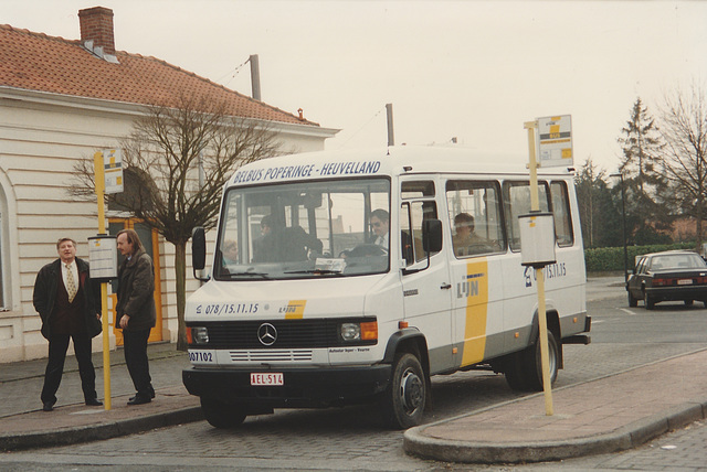 De Lijn contractor - Gruson Autobus 307102 (AEL 514) at Poperinge Station - 25 Mar 1996 De Lijn contractor - Gruson Autobus 307102 (AEL 514) at Poperinge Station - 25 Mar 1996