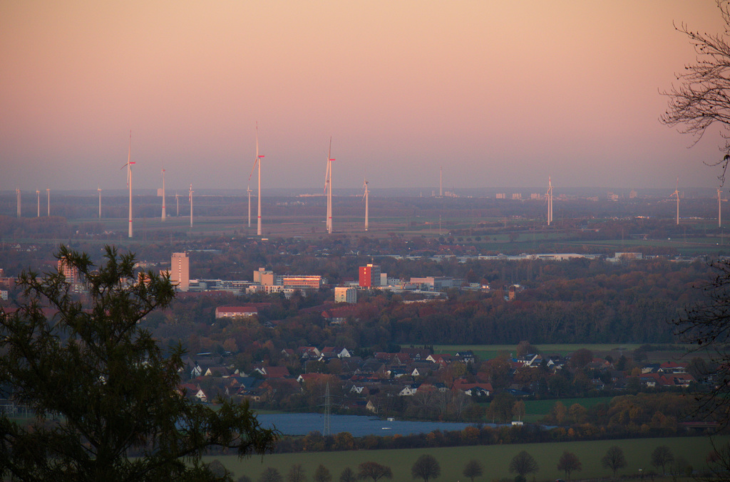 Blick nach Lebenstedt vom Burgberg Lichtenberg aus