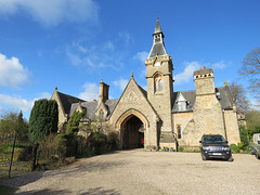 newstead abbey, notts ; c19 stables by matthew hadfield 1862