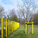 Gelbe Kunst im Park