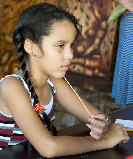 Girl thinking, SOS Mas, Caibarien, Cuba