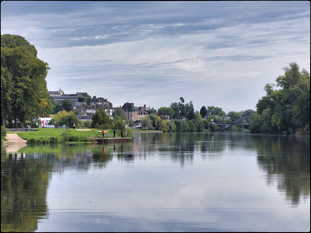 Partie de pêche sur les bords de la Loire Partie de pêche sur les bords de la Loire