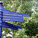 Oxford blue signpost