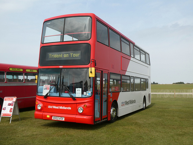 Preserved former West Midlands 4321 (BX02 ASV) at the BUSES Festival, Sywell - 1 Sep 2024 (P1190455) Preserved former West Midlands 4321 (BX02 ASV) at the BUSES Festival, Sywell - 1 Sep 2024 (P1190455)
