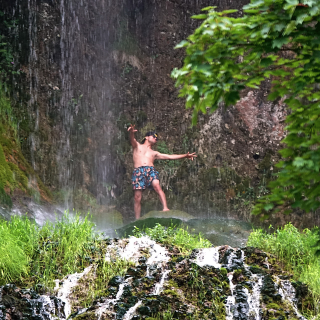 proud posing @ the base of the 37 m waterfall