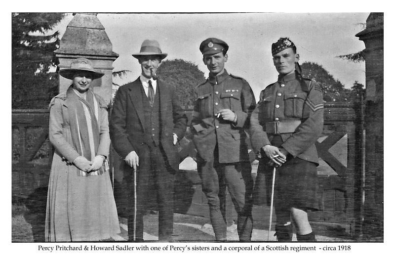 Howard, Percy and one of his sisters & a Scottish corporal c1918