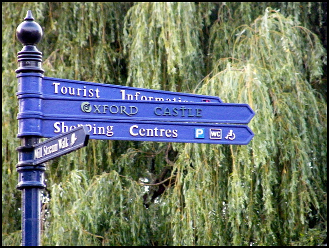 Pacey's Bridge signpost