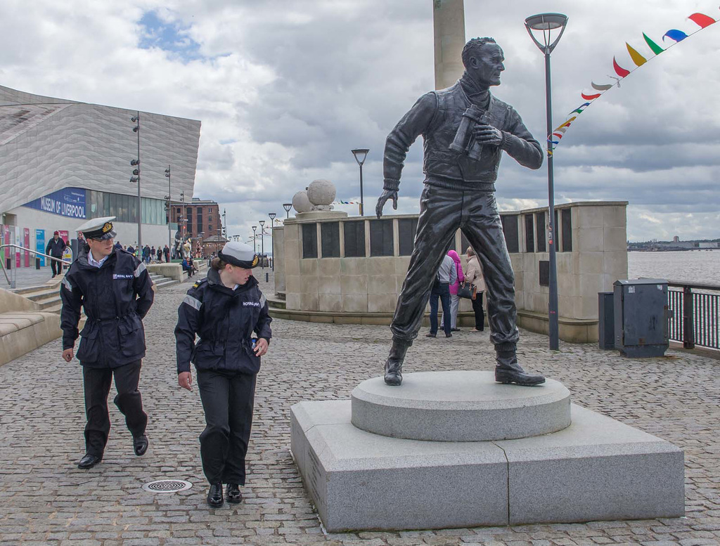 Statue, Liverpool waterfront.