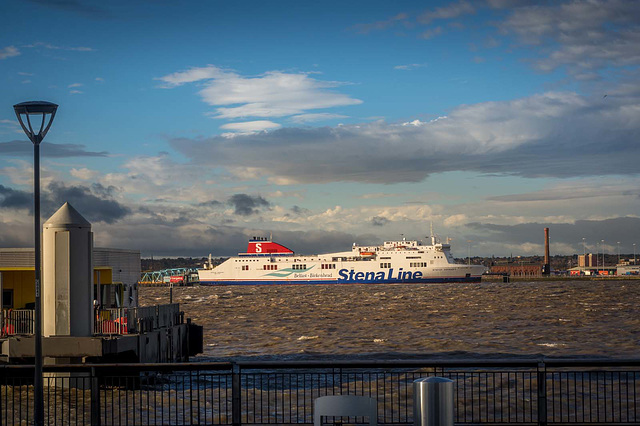 Stena ferry from the Liverpool waterfront.